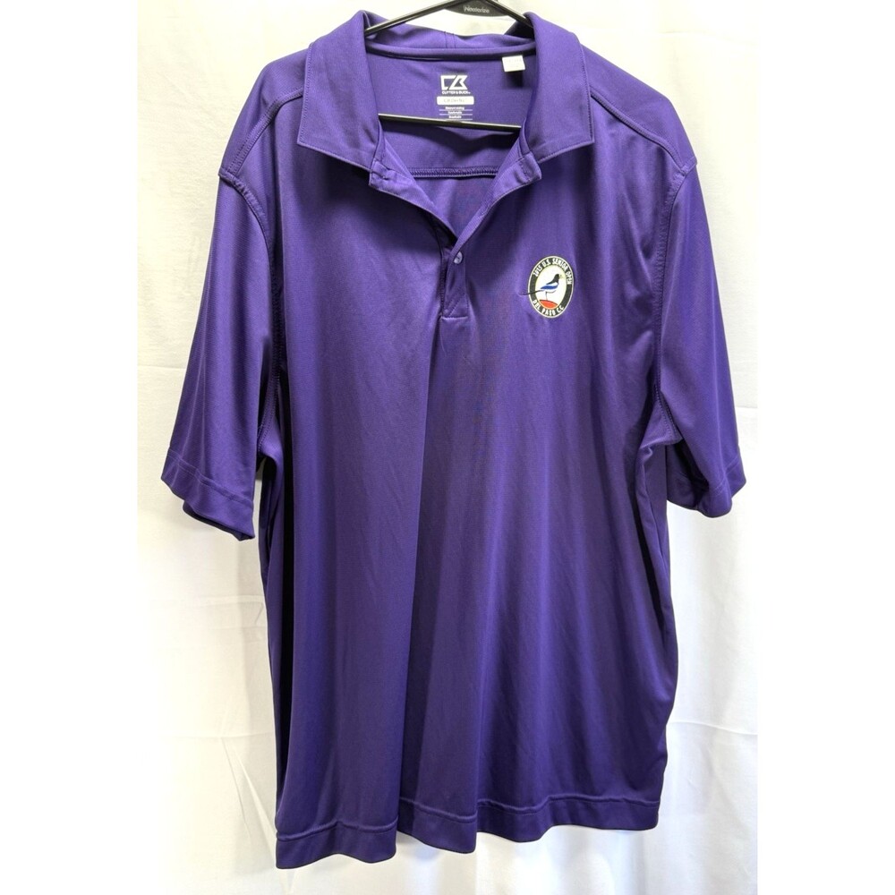 Cutter And Buck Mens Polo Shirt Purple 2015 US Senior Open Golf Del Paso Sz XXL
